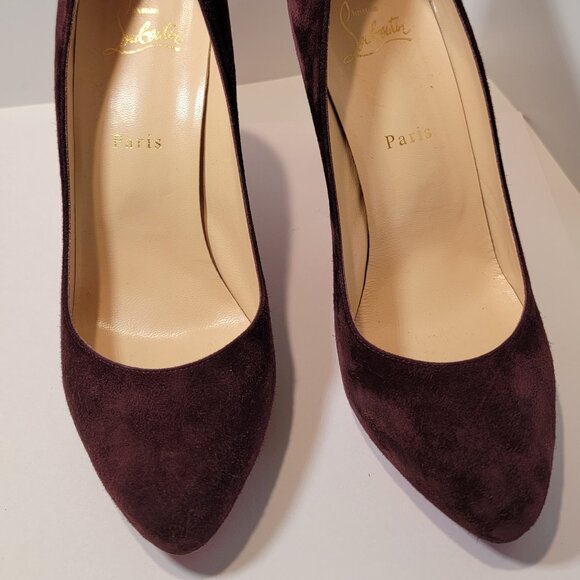 Christian Louboutin purple suede pumps size 40 used from the realreal - Picture 6 of 17